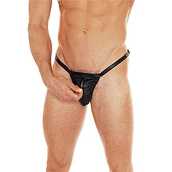 Cuir Brève Pouch avec Zip