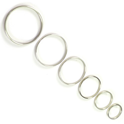 Thin métal 0.5cm large Ring Cock
